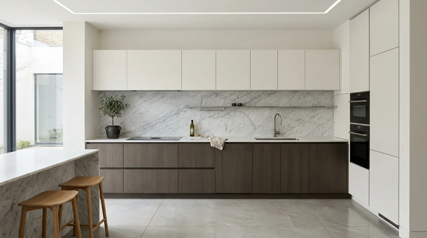 Let the grout color sharpen or soften the whole effect inspiration for a kitchen backsplash zone.